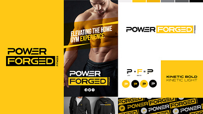 Power Forged Fitness brand design brand designer brand strategy brand studio brand style branding design fitness logo logo logo design packaging design promotional design