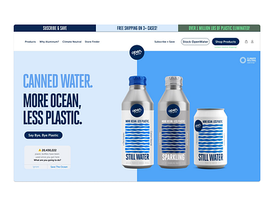 Open Water → E-commerce Redesign ⚡️ branding design ecommerce figma graphic design illustration logo ui ux vector