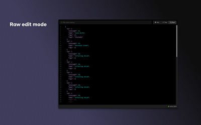 Raw edit mode code code editor edit raw edit