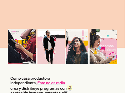 Esto no es radio: Brand illustrations art direction branding illustration podcast radio textures web design website