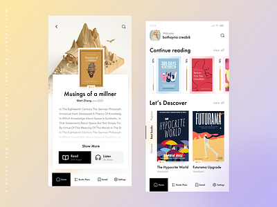 readover ebook app article book app book cover book store creabik creabik design ebook medium reader reading reading app