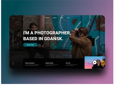 dribble shot 2x adobexd background art design landingpage photographer photography poland productdesign ui ux