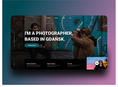 dribble shot 2x adobexd background art design landingpage photographer photography poland productdesign ui ux