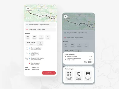 Ride planning platform app bus car ride share taxi transport trip uber
