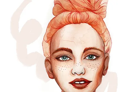 Series I Portraits of Women art artwork illustration painting watercolor watercolor art watercolors woman portrait