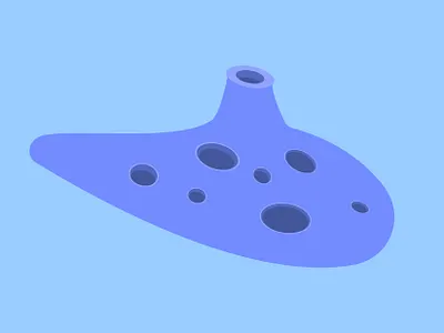 Ocarina illustration vector