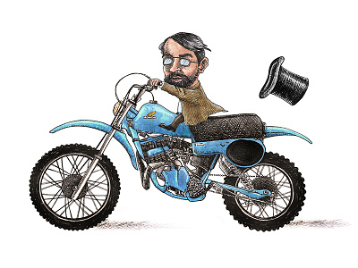 On the motorcycle blanckandwhite character art characterdesign comicart draw emiliano raspante illustration illustration art motorcycle