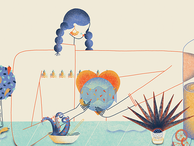 Last Supper: Lula Martín del Campo art direction digital 2d editorial illustration illustration