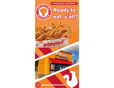 Mockup Popeyes banner branding design