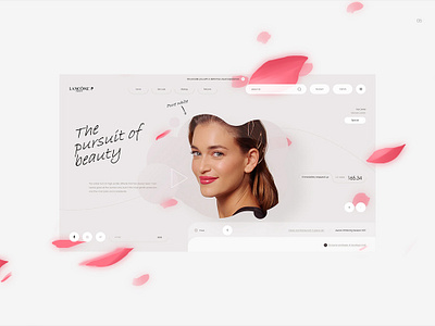 lancome brand buy concept cosmetic design fashion lancome shopping ui web designer