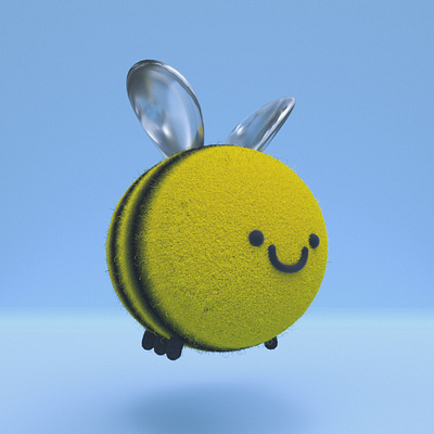 Hayley, the cute bee gal 3d modeling animation bee cartoon cinema4d cute illustration motion design practice