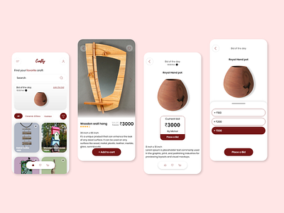 Craft Selling Application. adobexd branding craft illustration ui ui ux uidaily uidesign uidesigner uidesigns uiuix uiux uiuxdesign ux ux research xd