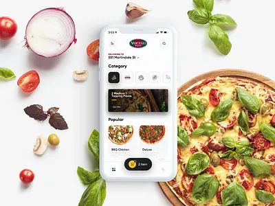 Vocelli Pizza App Exploration app design clean layout pizza ui