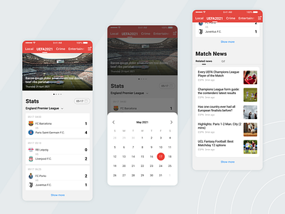 Sports UI app game sports ui