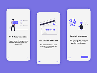Banking App Onboarding app app design design minimal mobile onboarding onboarding screens onboarding ui ui ui design ux