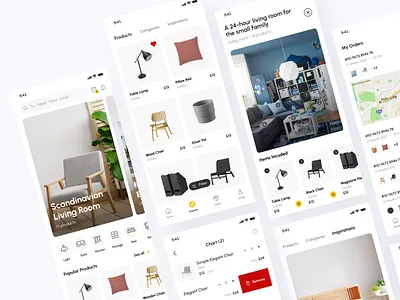 Interio - Ecommerce Furniture ecommerce furniture goods house interio interior living mobile modern property room ui kit
