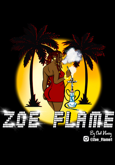 Zoe Flame business hookah logo logodesign logodesigner logos smoke