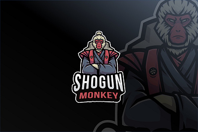 Shogun Monkey Logo Template boss