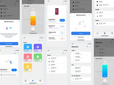Manage device and gadget bedroom cuckoo find devices livingroom play smart smarthouse sound user experience design