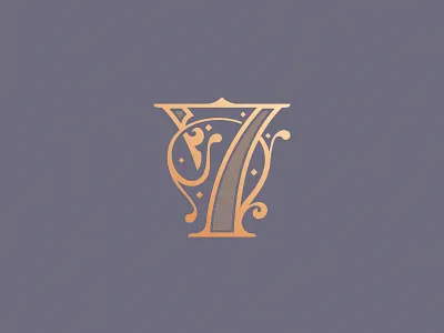 Number 7 36daysoftype 36daysoftype08 7 decorative design design challenge illustration lettering logo number 7 seven typography vector