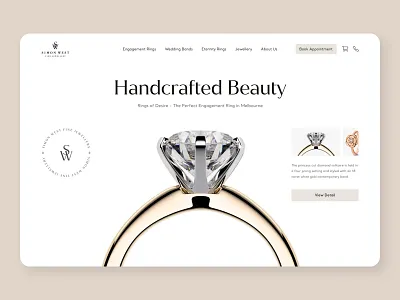 Simon West Fine Jewellery - Landing page designproduct ecommerce ecommerce design engagement ring fashion jewelery jewellery design minimal shopify shopify marketing shopify plus shopify store typography ui webdesign wedding wedding ring