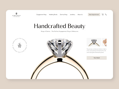 Simon West Fine Jewellery - Landing page designproduct ecommerce ecommerce design engagement ring fashion jewelery jewellery design minimal shopify shopify marketing shopify plus shopify store typography ui webdesign wedding wedding ring