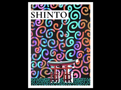 Shinto Poster graphic plakat poster poster design shapes visualart