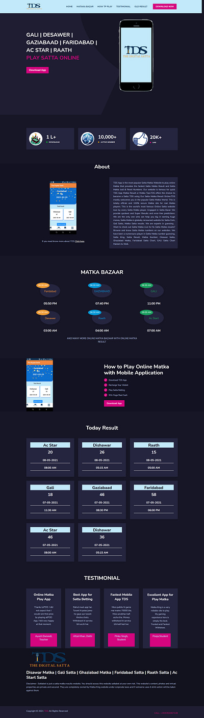thedigitalsatta online online satta satta matka tds