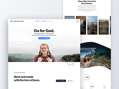 YWAM.org design minimal travel ui ux