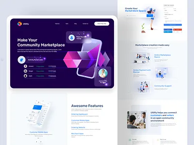 Business community Landing page business community community community marketplaces designer home page interface landing page management marketplaces masud mrstudio ui ux ui design ux design web webdesign website website design