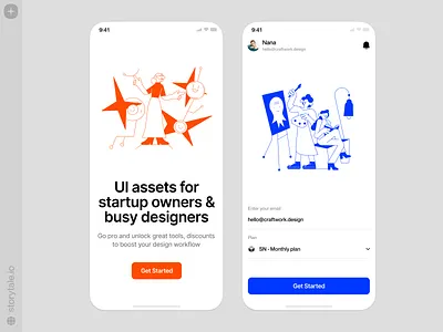 Work'n'Chill illustrations 😍 app app design application chill colorful contrast design illustration light outline product storytale ui vector web work