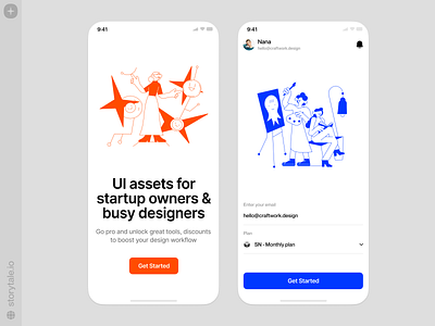 Work'n'Chill illustrations 😍 app app design application chill colorful contrast design illustration light outline product storytale ui vector web work