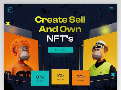 Website design: NFT Landing Page 3d animation 3d nft animation bitcoin buy cpdesign creativepeoples dark design landing page nft nft art nft landing page nft market place nfts purchase sell token trending web web design