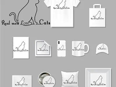 real man love cats design amazon branding cats graphic design illustration logo minimal print design t shirt design top typography vector world