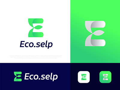 E letter logo। Eco selp Logo app icon best logo designer portfolio brand identity design branding business e e logo eco gradient illustration leaf logo logo logo designer logo icon symbol logo mark logotype modern logo plant typography