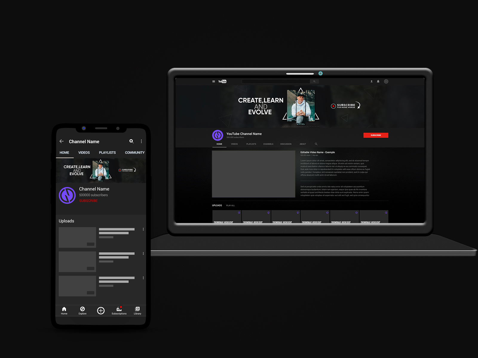 Youtube banner Design channel art chart cover design design art