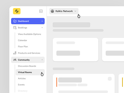 Nexudus - Navigation app dashboard design dropdown grid interface menu navigation navigation bar navigation drawer product design sidebar spacing ui user experience user flow user interface ux web app website