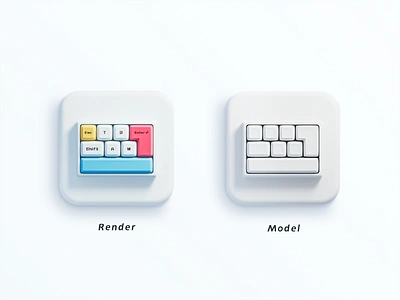 Keyboard Icon 3d color design icon illustration logo ui