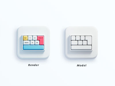 Keyboard Icon 3d color design icon illustration logo ui