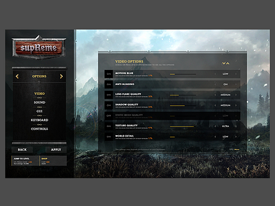 RPG game UI concept