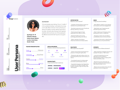 Votage Fashion - User Persona branding design fashion fashion app identity persona personal branding user user persona users ux ux flow uxdesign uxrules