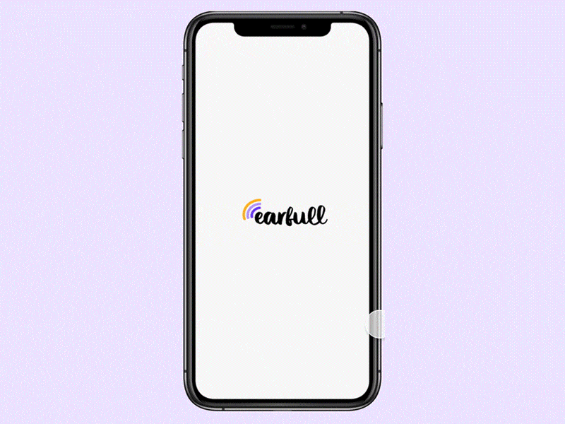 Earfull - Onboarding app design figma figmadesign mobile mobileapps onboarding prototype ui uidesign