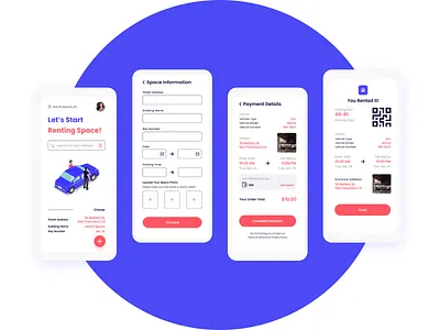 Share Space app concept design design app figma figmadesign illustrator mobile app design mobile ui parking app photoshop rental app ui ux xd