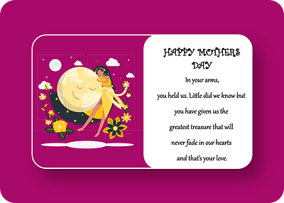 Mothers Day Card design illustration ui ux web