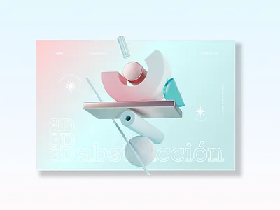 3D Abstracción 3d modeling adobexd design gradient illustration minimal mockup typography ui uidesign ux vector web website design