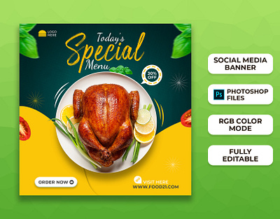 Food Social Media Post Templates I Social Media Banner ad banners brand design branding design facebook ads food banner instagram instagram banner instagram post instagram stories instagram template social media ads social media banner social media design social media post social media templates web banner