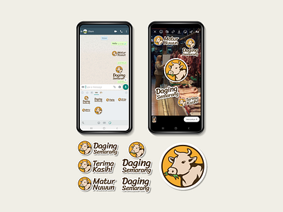 Sticker Set branding design illustration instagram post sticker sticker design