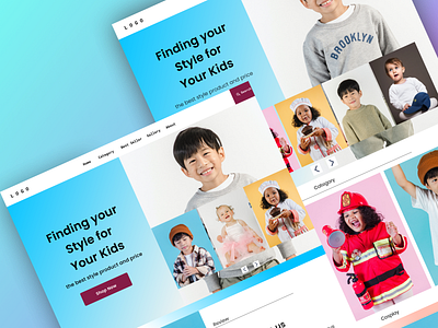 Kidshop Landingpage app apps booking booking bok branding design ecommerce ecommerce app ecommerce design ecommerce shop herosection design landingpage ui ux webdesign