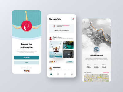 Travel App ui app branding design designer figmadesign flat illustration typography ui ux