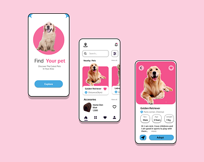 Dog purchase app ui design app design ui ux